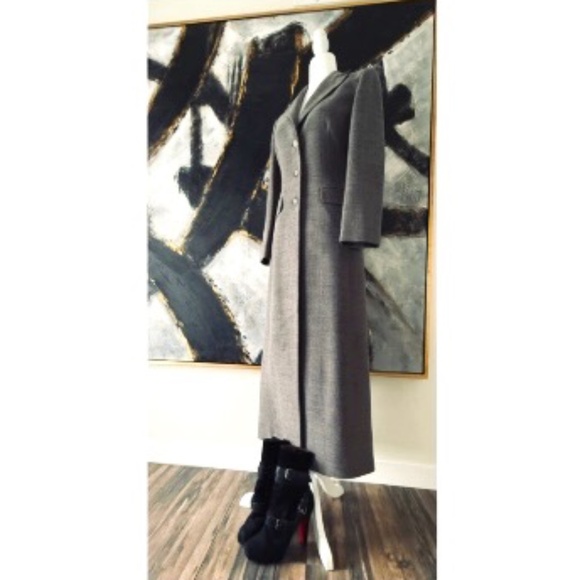 BEBE TAILORED GRAY FULL-LENGTH COAT - Picture 1 of 9